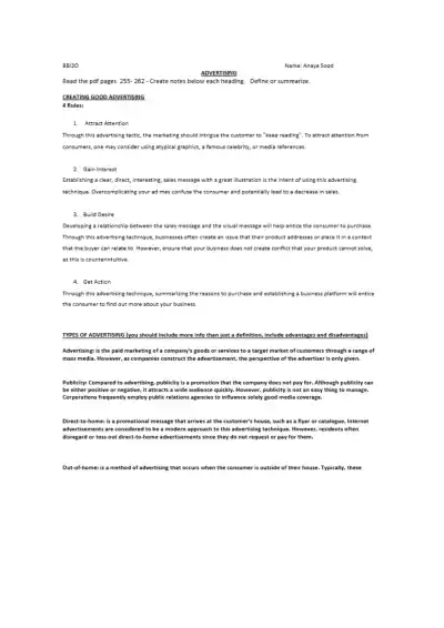 Creating Good Advertising 4 Rules to Attract, Inte - Page 1 preview image