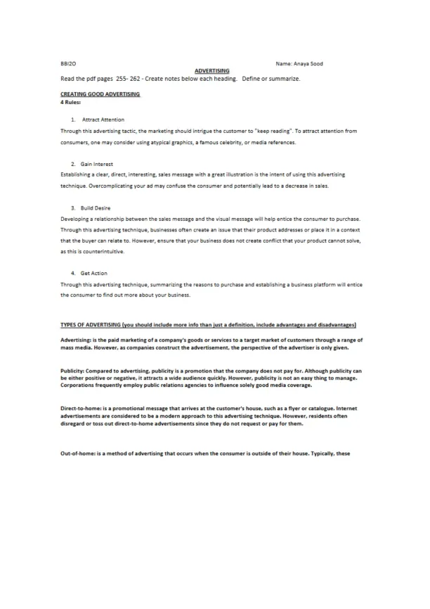 Creating Good Advertising 4 Rules to Attract, Inte - Page 1 preview image