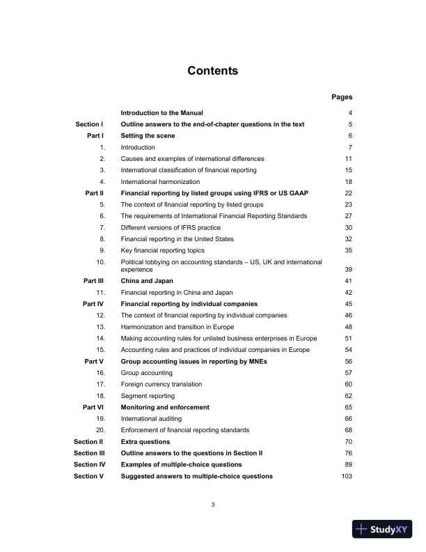 Solution Manual for Comparative International Accounting, 13th Edition - Page 3 preview image