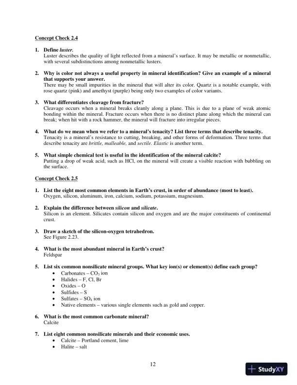 Solution Manual For Earth Science, 14th Edition - Page 13 preview image