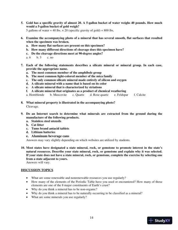 Solution Manual For Earth Science, 14th Edition - Page 15 preview image
