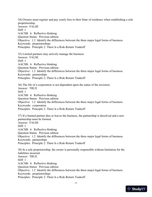 Financial Management: Principles and Applications 13th Edition Test Bank - Page 12 preview image