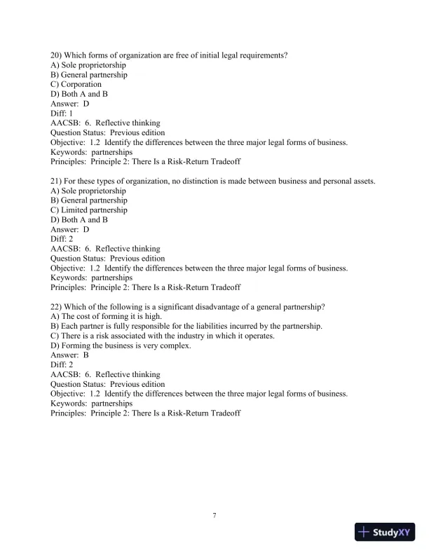 Financial Management: Principles and Applications 13th Edition Test Bank - Page 8 preview image