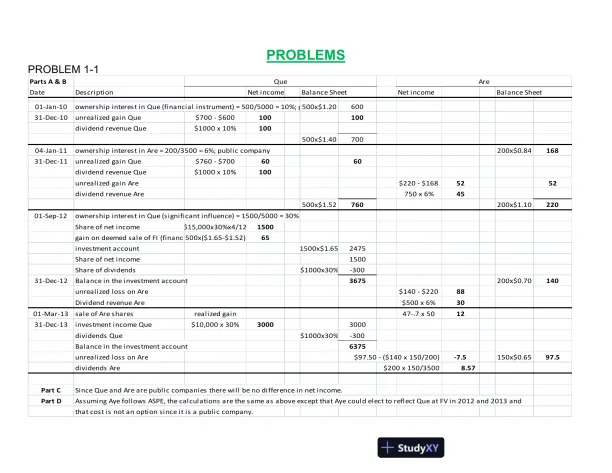 Advanced Accounting, Updated Canadian Edition Solution Manual - Page 11 preview image