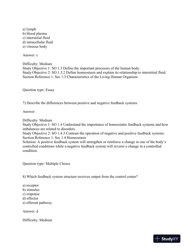 Test Bank For Principles Of Anatomy And Physiology, 13th Edition - Page 4 preview image