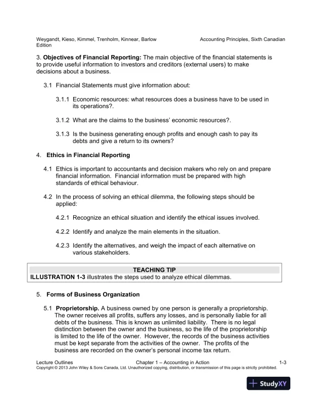 Accounting Principles, Sixth Canadian Edition Lecture Notes - Page 10 preview image