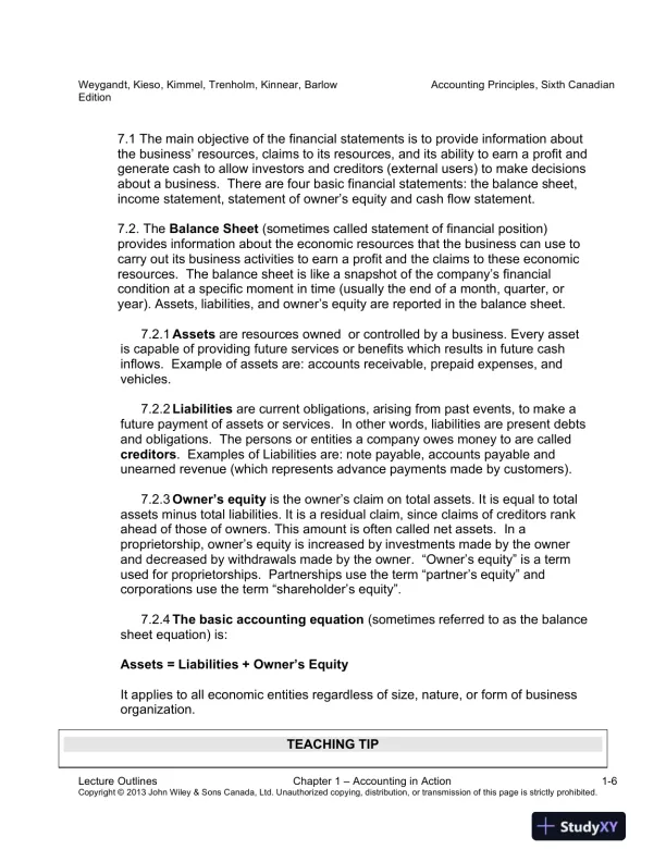 Accounting Principles, Sixth Canadian Edition Lecture Notes - Page 13 preview image
