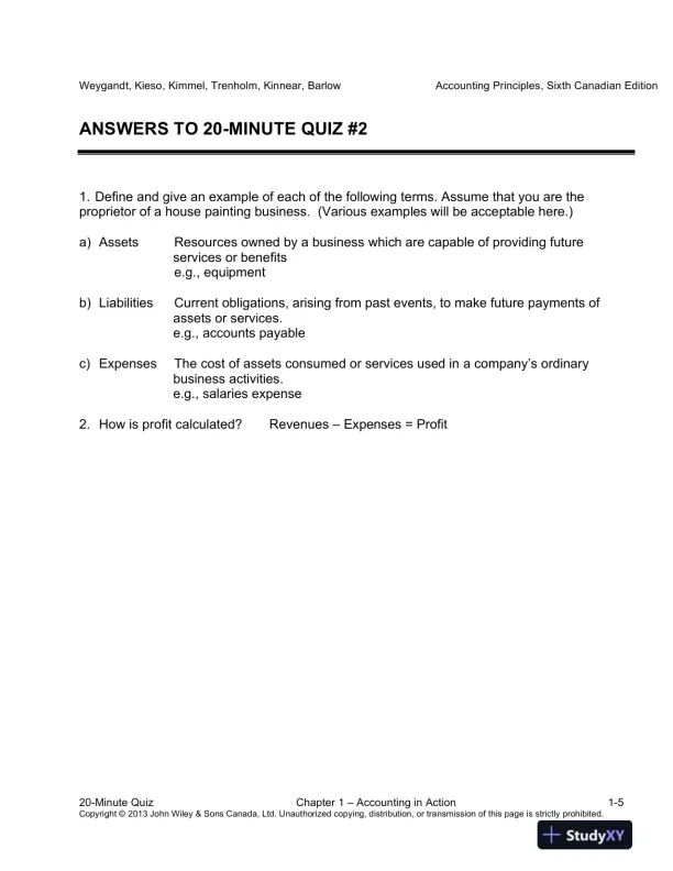 Accounting Principles, Sixth Canadian Edition Lecture Notes - Page 6 preview image