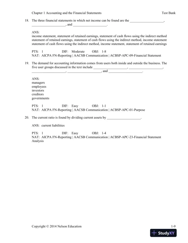Cornerstones Of Financial Accounting, First Canadian Edition Test Bank - Page 12 preview image