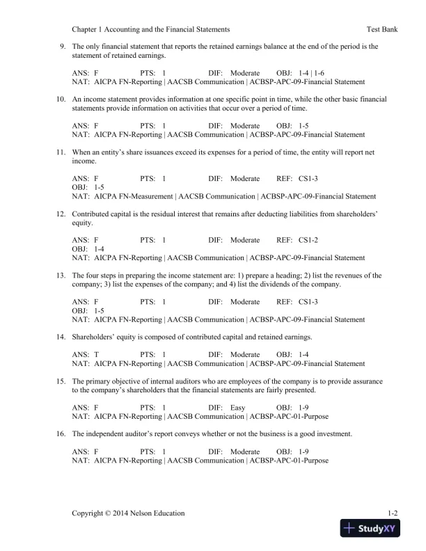Cornerstones Of Financial Accounting, First Canadian Edition Test Bank - Page 5 preview image