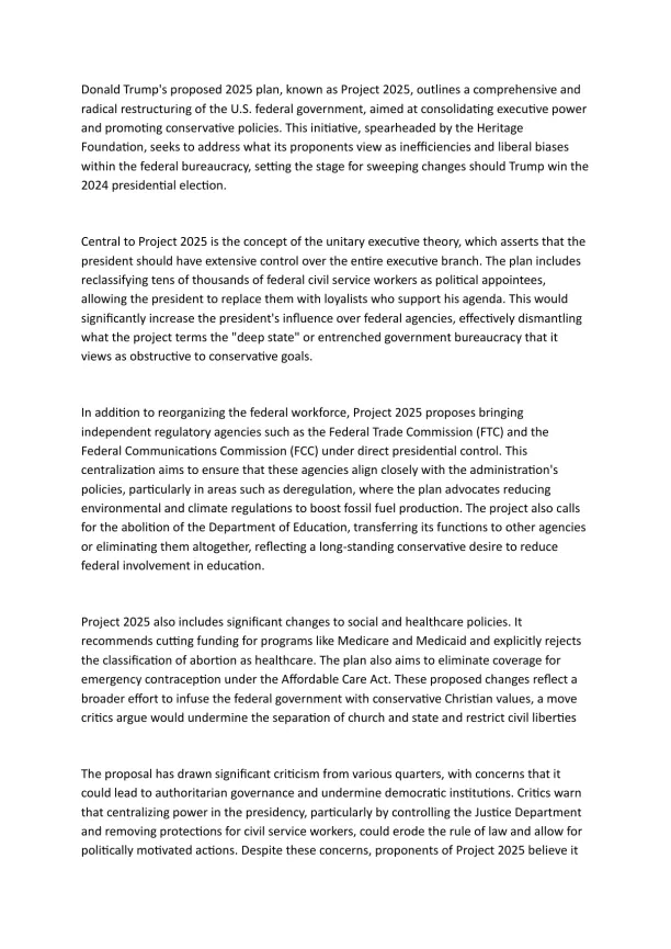 Summary Of Project 2025 - Page 1 preview image