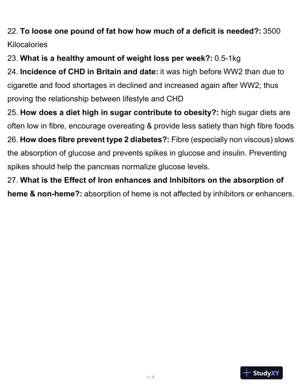 Athabasca University Nutrition 331 Nursing Diagnosis Final Exam With Answers (73 Solved Questions) - Page 5 preview image
