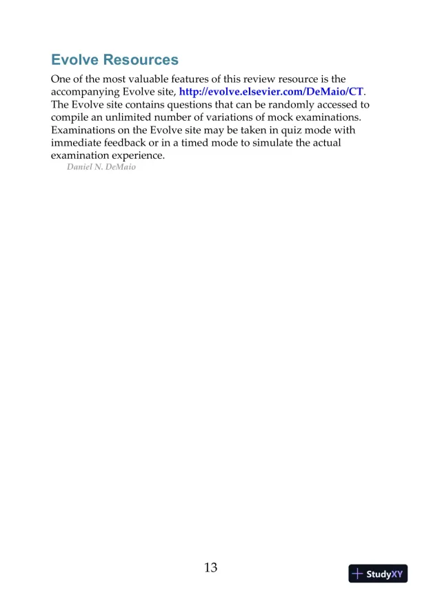 Mosbys Exam Review for Computed Tomography 3rd Edition (2019) - Page 14 preview image