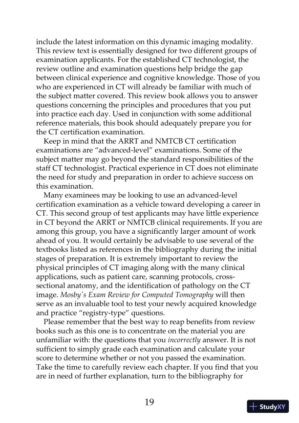 Mosbys Exam Review for Computed Tomography 3rd Edition (2019) - Page 20 preview image