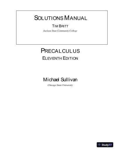 Solution Manual for Precalculus, 11th Edition - Page 1 preview image