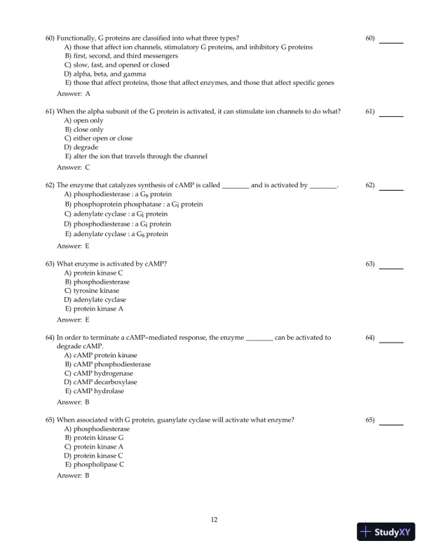 Test Bank For Principles of Human Physiology, 6th Edition - Page 13 preview image