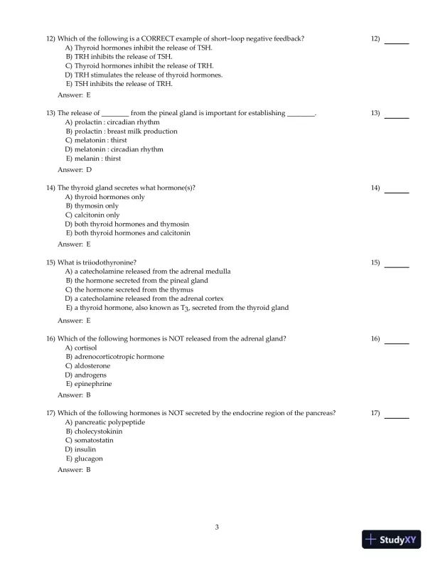 Test Bank For Principles of Human Physiology, 6th Edition - Page 26 preview image