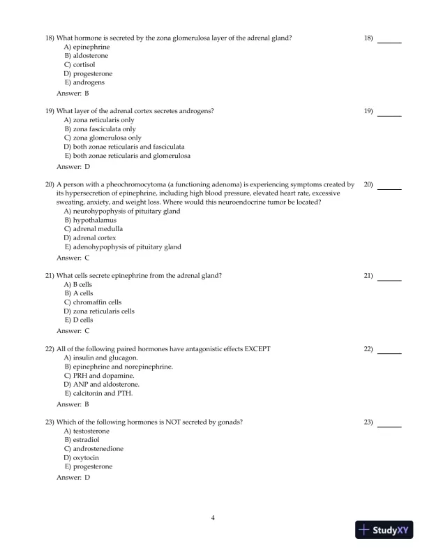 Test Bank For Principles of Human Physiology, 6th Edition - Page 27 preview image