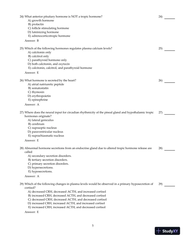 Test Bank For Principles of Human Physiology, 6th Edition - Page 28 preview image