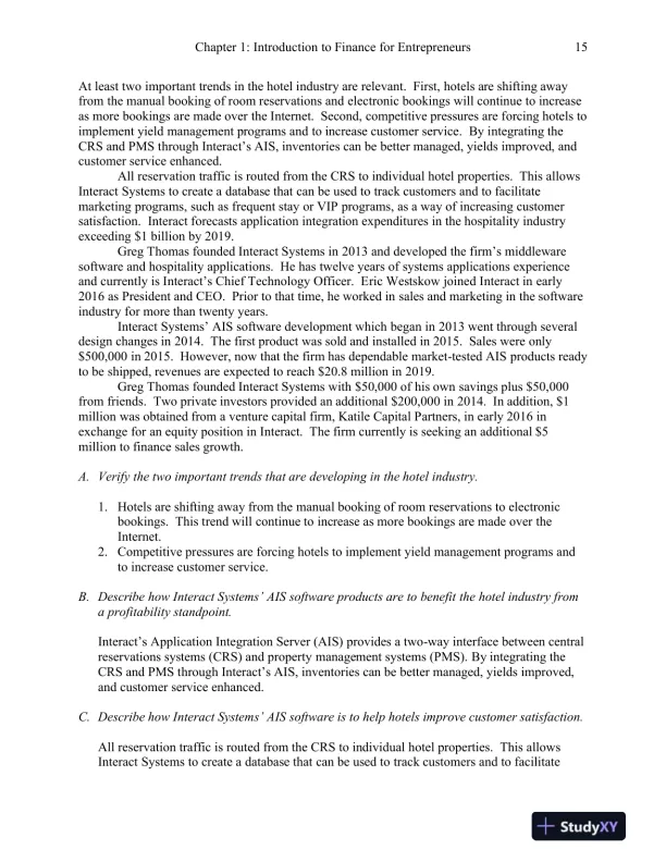 Solution Manual for Entrepreneurial Finance, 6th Edition - Page 16 preview image