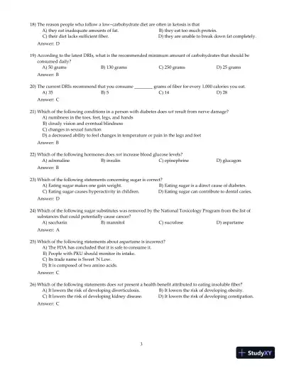 Nutrition And You, 4th Edition Test Bank - Page 14 preview image