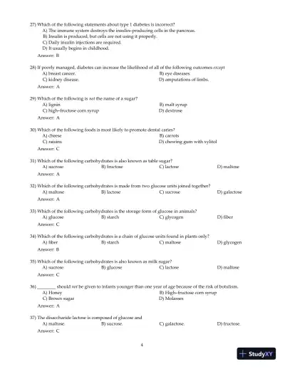 Nutrition And You, 4th Edition Test Bank - Page 15 preview image