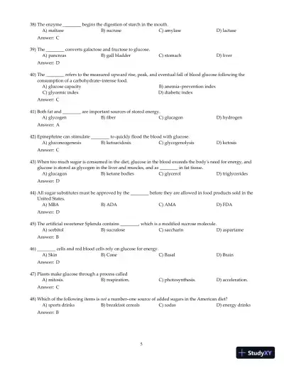 Nutrition And You, 4th Edition Test Bank - Page 16 preview image