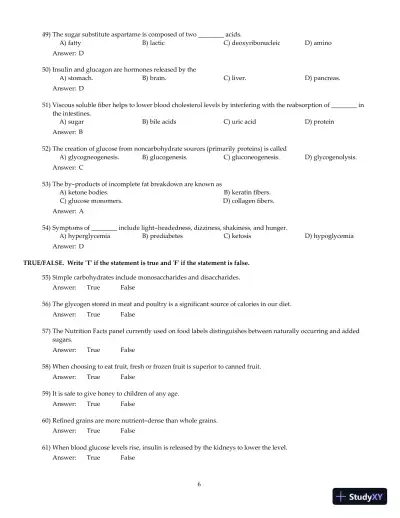 Nutrition And You, 4th Edition Test Bank - Page 17 preview image