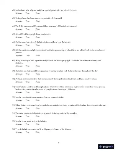 Nutrition And You, 4th Edition Test Bank - Page 18 preview image