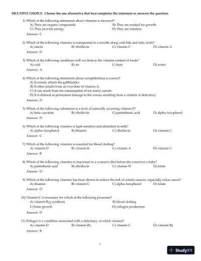 Nutrition And You, 4th Edition Test Bank - Page 21 preview image