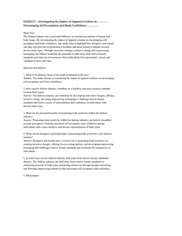 Investigating the Impact of Apparel Creation on En - Page 1 preview image