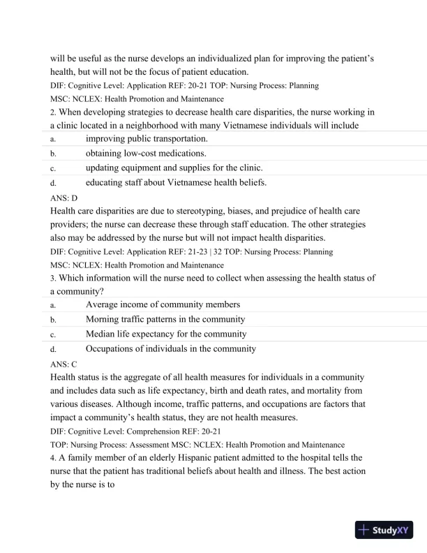 Test Bank For Medical-Surgical Nursing: Assessment and Management of Clinical Problems, 8th Edition - Page 9 preview image