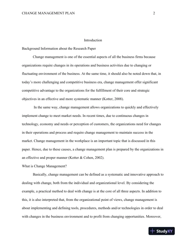 Change Management Plan - Page 3 preview image