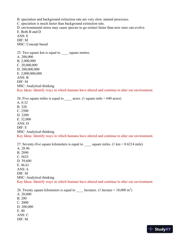 Environmental Science: Foundations and Applications 1st Edition Test Bank - Page 8 preview image