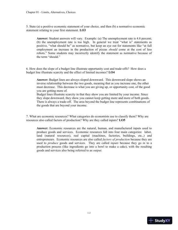 Economics: Principles, Problems, and Policies (McGraw-Hill Series in Economics) 20th Edition Solution Manual - Page 3 preview image