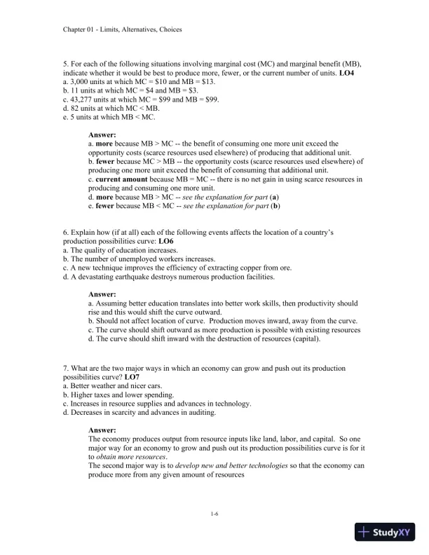 Economics: Principles, Problems, and Policies (McGraw-Hill Series in Economics) 20th Edition Solution Manual - Page 7 preview image
