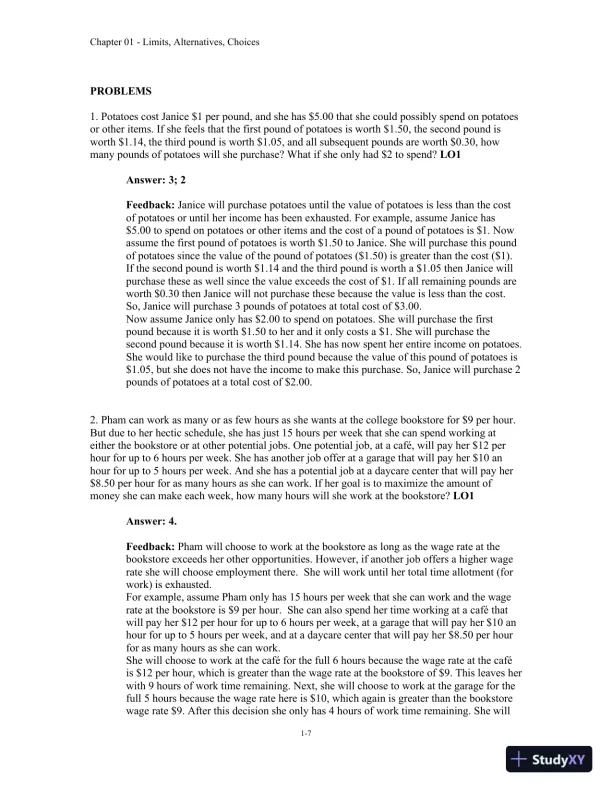 Economics: Principles, Problems, and Policies (McGraw-Hill Series in Economics) 20th Edition Solution Manual - Page 8 preview image
