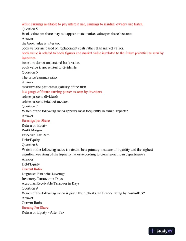 ACC 599 Midterm Exam: Financial and Managerial Accounting Concepts - Page 3 preview image