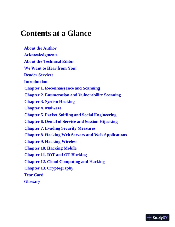 Certified Ethical Hacker CEH Exam Cram (2022) - Page 8 preview image
