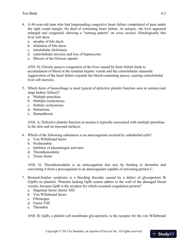 Robbins and Cotran Pathologic Basis of Disease (Robbins Pathology) 9th Edition Test Bank - Page 10 preview image