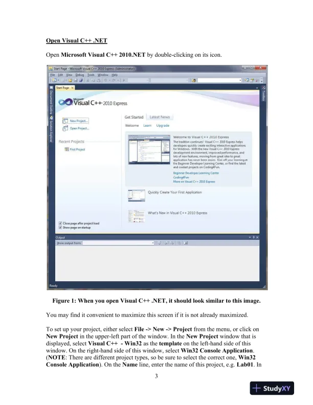 COMP122 Week 1 iLab - Introduction to Visual C++.NET and Basic Console Programming - Page 4 preview image