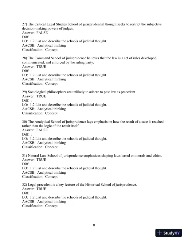 Test Bank for Business Law, 10th Edition - Page 9 preview image