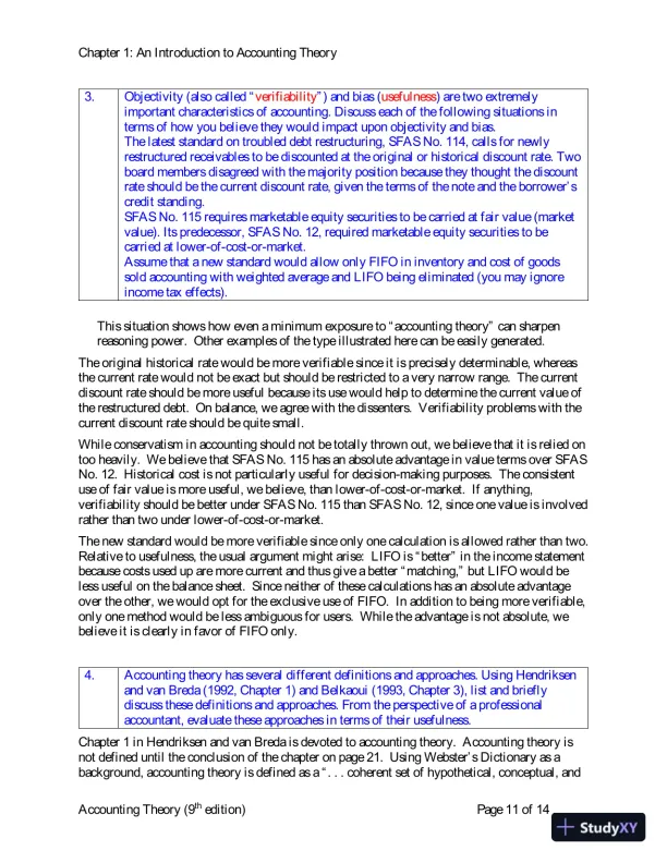 Solution Manual for Accounting Theory: Conceptual Issues in a Political and Economic Environment, 9th Edition - Page 12 preview image