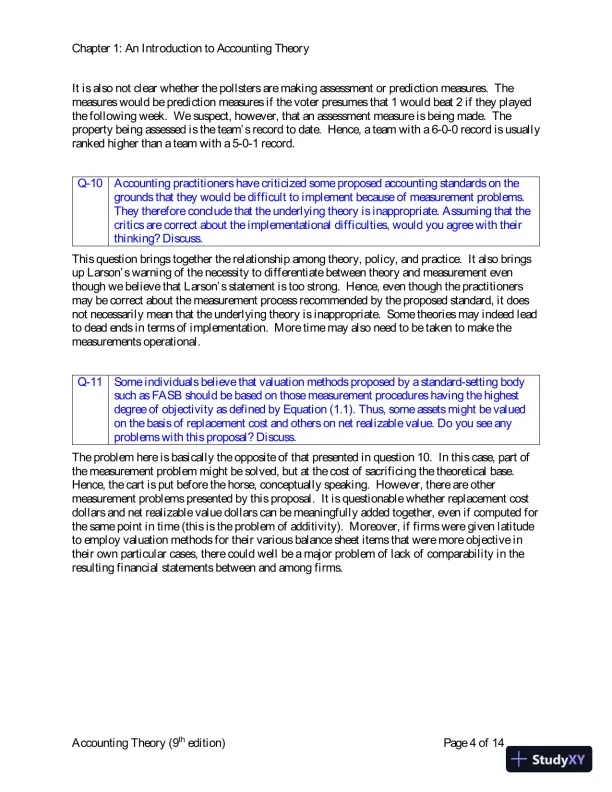 Solution Manual for Accounting Theory: Conceptual Issues in a Political and Economic Environment, 9th Edition - Page 5 preview image