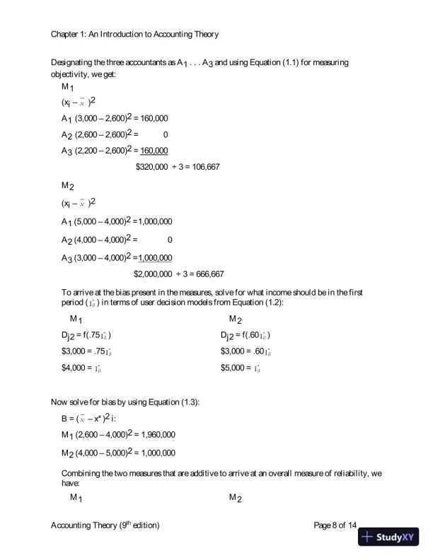 Solution Manual for Accounting Theory: Conceptual Issues in a Political and Economic Environment, 9th Edition - Page 9 preview image