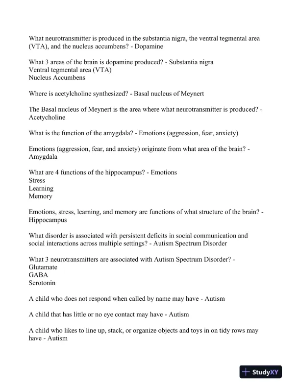 2023 LMR Mental Health PMHNP Certification Review Exam With Answers (520 Solved Questions) - Page 16 preview image