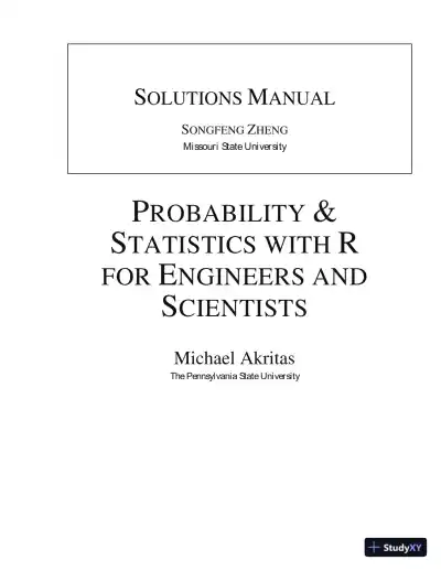 Solution Manual for Probability and Statistics with R for Engineers and Scientists, 1st Edition - Page 1 preview image