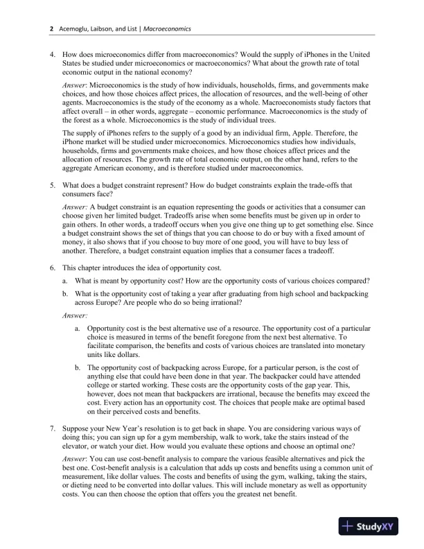 Solution Manual for Economics, 1st Edition - Page 5 preview image