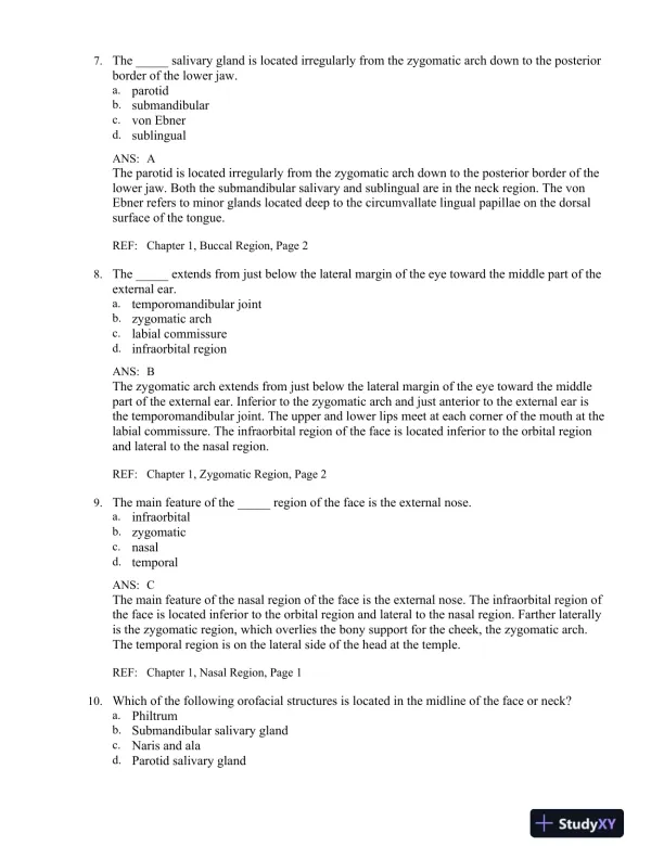 Illustrated Dental Embryology, Histology, and Anatomy 4th Edition Test Bank - Page 4 preview image