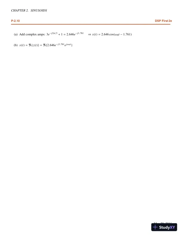 DSP First 2nd Edition Solution Manual - Page 12 preview image